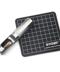 12 Piece Leather Hole Punch Set With Free Cutting Mat showing high carbon steel punch tool and protective mat for soft materials.