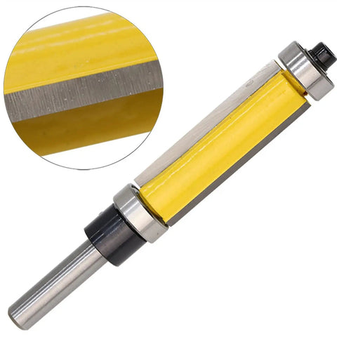 Awesome 1 Inch Wood Router Bit With Top And Bottom Bearings for precise trimming and template projects.