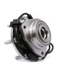 FKG 513188 front wheel bearing hub assembly with ABS sensor, silver metal hub, includes mounting studs