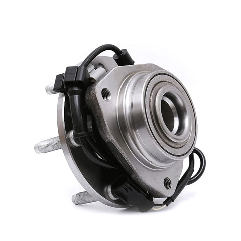 FKG 513188 front wheel bearing hub assembly with ABS sensor, silver metal hub, includes mounting studs