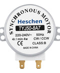 Top Notch Synchronous Motor 220V 50Hz 4 RPM CW CCW Replacement For Microwave Oven Turntable close-up view of motor with specifications