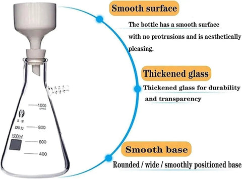 Lab Vacuum Filtration Apparatus Complete Suction Filter Kit With Hand Pump Funnel And Distillation Equipment side view