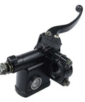 Left Hand Hydraulic Brake Master Cylinder Lever Pump For ATV Dirt Bike Quad And Moped Fits 50Cc 70Cc 90Cc 110Cc 125Cc 150Cc 200Cc 250Cc 4 Stroke GY6 Engines Universal Fit For Taotao Roketa Sunl Kazuma Hensim Jonway Znen, black metal construction