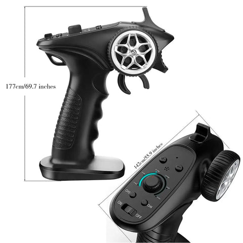 2.4GHz RC Controller 4CH Remote And Receiver Set For Cars Boats Tanks Crawler GA-4H-TX Digital Radio Transmitter dimensions