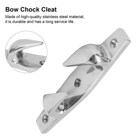 Left Straight Bow Chock Cleat Beefed Up Heavy Duty Stainless Steel Bow Chocks For Boats Mirror Polished Rope Guide