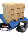 Built Tough As Nails Steel Floor Scale With Smart Digital Readout For Warehouse Shipping And Heavy Duty Industrial Loads Up To 2500 Lbs With.1 Lb Accuracy And 24X24 Inch Platform For Big Leagues Every Day with boxed freight and digital display.