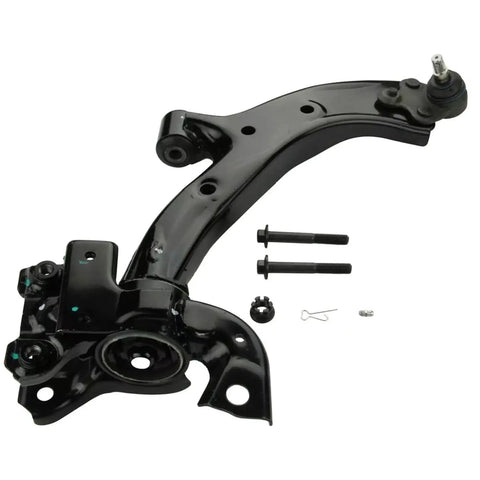 6Pc Front End Suspension Kit For 2007 2012 Acura RDX With Front Lower Control Arms Ball Joint Assembly Front Outer Tie Rod Ends And Front Stabilizer Sway Bar End Links For A Smooth Beefed Up Ride And Ready To Install Replacement Upgrade, black steel control arm