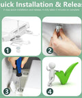 Quick installation guide for Soft Close Round Toilet Seat Set Two Pack 16.5 Inch White PP Material Safe Easy Clean No Slam