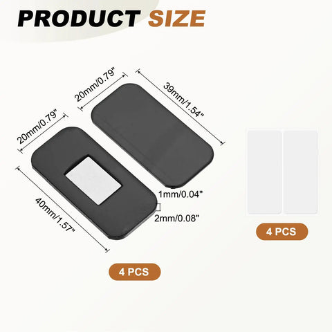 Ultra Thin Stainless Steel Cabinet Door Magnets With Adhesive Backing No Drill Required 4 Pack Magnetic Door Catches