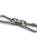 Top Tier 304 Stainless Steel Double Ended Swivel Eye Hook Plus Two M5 Snap Hooks, durable rust-proof kit for heavy loads.