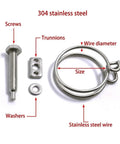 Cool 304 Stainless Steel Throat Hoop Hose Clamp Kit With Rock Solid Double Wire Pipe Clip For Heavy Duty Pipe Connections And Snug Fittings In Any Garage Setup, 304 steel wire clamp parts