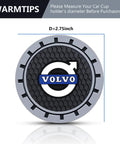 Two Pack Silicone Car Cup Holder Coaster Set Non Slip Anti Spill Mats For Volvo XC40 XC60 S90 XC90 V90 And More Universal Cup Holder