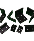 Badass Aluminum Corner Braces For 4080 Extrusion Profiles With Eight Predrilled Holes In Matte Black Finish Pack Of Four for strong shelving.