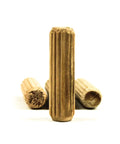 100 Pack Five Sixteenth Inch By One And One Half Inch Birch Wood Dowel Pins Straight Fluted Dowels With Beveled Ends