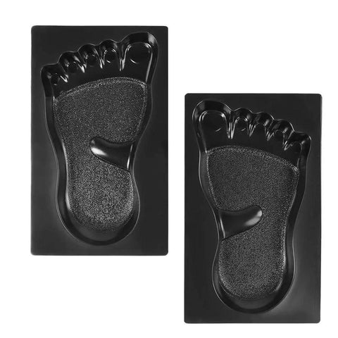 Reusable Footprint Concrete Mold Kit For Garden Paths And Patios, left and right black ABS molds for stepping stone creation