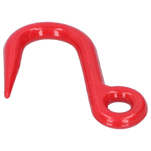 Heavy Duty Alloy Steel Eye Lifting Hook With Safe Grab Design, 1 Ton Capacity, Industrial Crane Hook, Red, for Factories and Ports