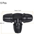 3 Way Barbed Tee Drip Irrigation Fitting For 8mm ID And 11mm OD Tubing, No Fuss Garden Sprinkler System Connectors, 15 Pcs