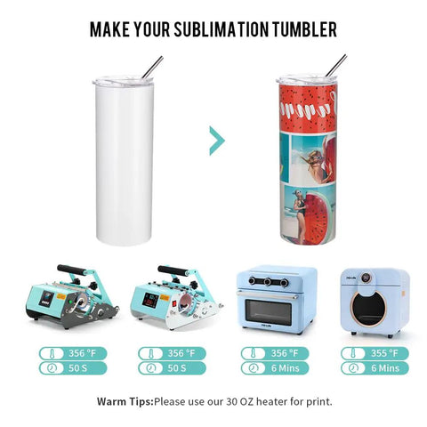 24 Pack Sublimation Tumbler Blanks 20 Oz White Straight Stainless Steel Cups With Metal Straw And Lid For Easy Heat Press Sublimation