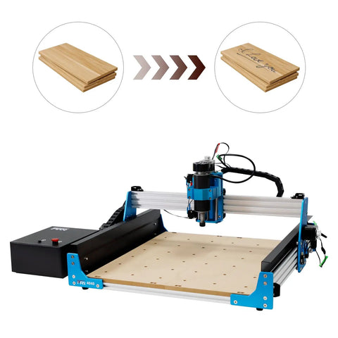 Pro Grade 110V 500W CNC Router Engraving Machine With USB Power Supply for woodworking, showing wood engraving process