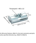 100 Piece M6 T Slot Slide Nuts For Aluminum Extrusion Framing Pro Grade Galvanized Steel Fasteners, M6 x 1.0, 10mm size