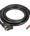 Rock Solid 25 Foot 50 Amp Generator Extension Cord With Nema 14 50P To Raw End Wire for safe long-distance power setup.