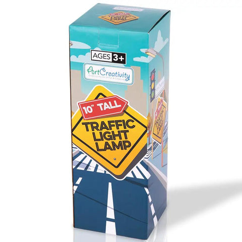 Packaging of Traffic Light Table Lamp For Kids With Color Changing LEDs, Totally Cool Bedside Nightlight For Boys And Girls