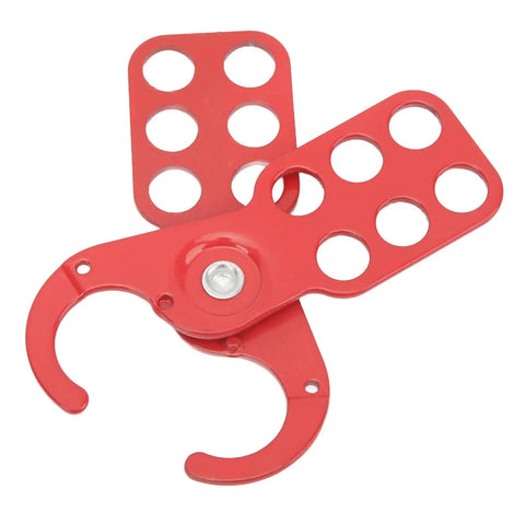 Lockout Tagout Kit With Non Conductive Padlock And 6 Hole Steel Hasp Tamper Proof For Industrial Equipment Maintenance Work 1 Inch Shackle
