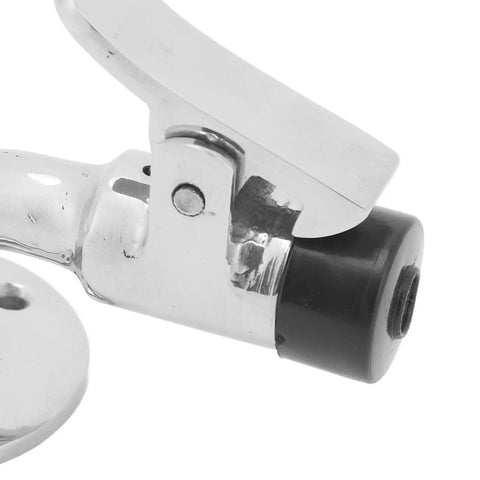 Close-up of Heavy Duty Marine Grade 316 Stainless Steel Door Stopper Catch Set latch with rubber tip for easy grip.