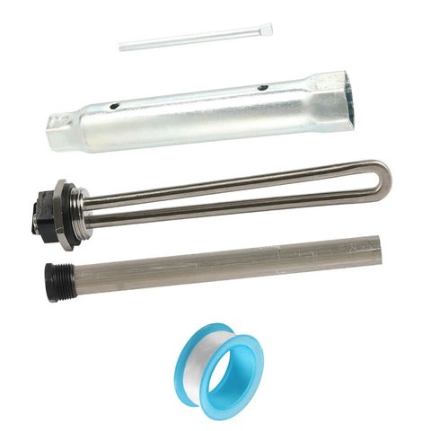 Water Heater Parts Replacement Bundle With Anode Rod And Sleeve For Campers Fits Most Electric RV And Camper Water Heaters 520900 520789 Replacement Kit Durable Heat Transfer Tube And Overheat Protection, 28cm tube and 250mm sleeve