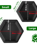 Two Size Hexagon Stepping Stone Molds For Concrete 9 Inch And 11.4 Inch Reusable Cement Molds For Walkways Pavement And Garden