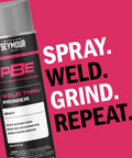 Can of Professional Self Etching Weld Through Gray Primer For Metal Surfaces With Zinc Enhanced Coating next to bold text.