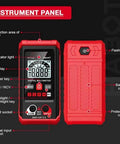 Front and back view of Smart Auto Ranging Digital Multimeter TM 510 4000 Counts with Non Contact Voltage Detection features.