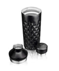 Paragon Vacuum Insulated Cocktail Shaker With Built In Strainer, double walled, stainless steel, 23 oz capacity, obsidian color