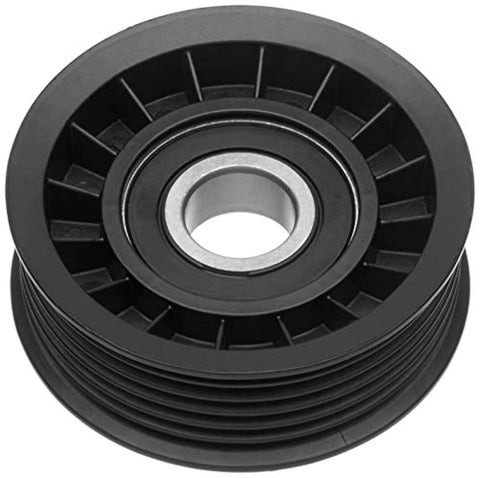 Gates DriveAlign belt drive idler pulley, black plastic with metal center bearing