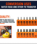 Rugged 14 Piece Tamper Resistant Torx Bit Set in S2 Alloy Steel T5 to T40 security star bits with labeled orange holder
