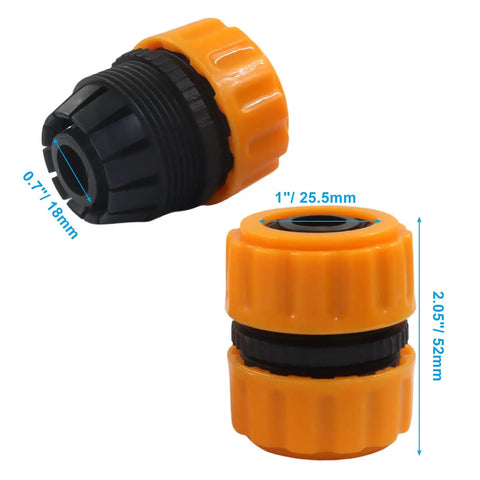 Fix Leaky Gums Fast With This Awesome 6 Piece Garden Hose Repair Kit For Seamless 5/8 Or 3/4 Inch Connections No Tools Needed Just Snap And Go To Save Your Summer Watering Projects Anywhere. orange plastic 5/8 and 3/4 inch hose repair connector