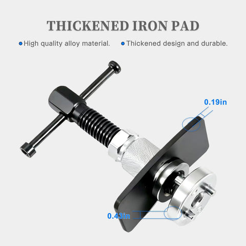 Heavy Duty Brake Caliper Tool For Cars And Trucks Piston Rewind Kit with Quick Release Caliper. Thickened iron pad.