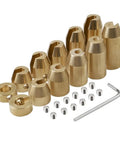 12 Pack Reusable Brass Wheel Spoke Balance Weights Refills For Motorcycles with screws and wrench