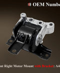 Street Proven Four Piece Engine And Transmission Mount Kit For Mitsubishi Lancer And Outlander Sport front right motor mount with bracket