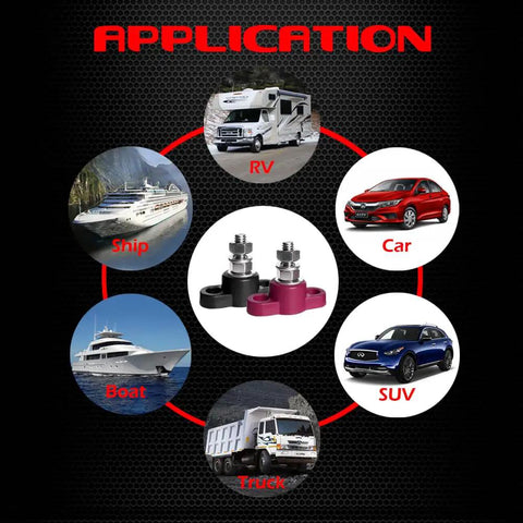 Beefy Battery Junction Post Power Distribution Block Bus Bar For 12V Systems 150A M6 Single Stud Marine Terminal For Auto Boat Panel Mount Red And Black in RV, car, boat, ship, SUV, and truck applications