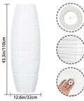 Foldable Rice Paper Floor Lamp Shade In Minimalist Modern Style, Classic Paper Lamps Cage Guard, lightweight 43.3 cm tall