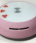 Top Shelf Electric Coffee Mug Warmer With Smart Temp Controls And Four Hour Auto Shutoff, pink wireless base with LED controls.