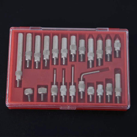 22 Piece Dial Connector Contact Points Set For Dial Test Indicator Thread Tips Stainless Steel Standard Thread