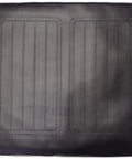 Premium Black Vinyl Wheelchair Replacement Seat Cushion 18X16 Inches embossed pad top view with mounting holes.
