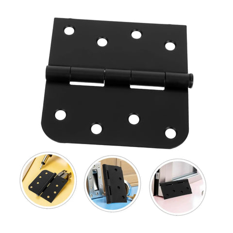 Premium Black Matte Indoor Door Hinges For Interior Wood Doors Stainless Steel Inside Hardware Set Of Three angle view showing hinge