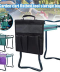 Foldable Garden Kneeler And Tool Tote Portable Seat And Storage Bag With Multiple Pockets Hanging Organizer For Tools Gardening Stool Durable 600D Oxford Cloth Purple displayed.