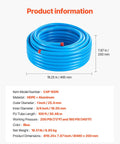 Blue coil of Heavy Duty Pro Grade 300 Foot Air Compressor Line Kit With Three Quarter Inch HDPE Aluminum HDPE Three Layer Tubing For Garages And Workshops Leak Proof Pressure Resistant Easy To Install