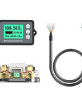 Top Shelf Battery Capacity Tester And Internal Resistance Checker For E Bikes And Cars showing a battery coulomter and connecting wires.