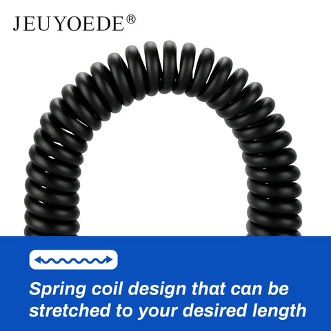 Coiled cord of the Waterproof Remote Microphone For Walkie Talkie With 3.5mm Audio Jack Built For Fast Setup And Loud Environments