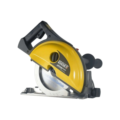 Heavy Duty Cordless Metal Circular Saw 18V 5.5Ah Battery Powered dry cutting tool with yellow casing and impact resistant blade.